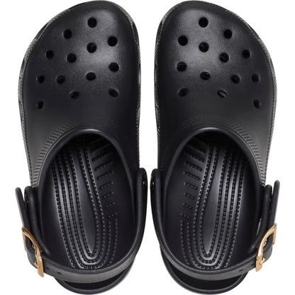 Elevate Everyday Comfort with Metallic Accent Platform Clogs