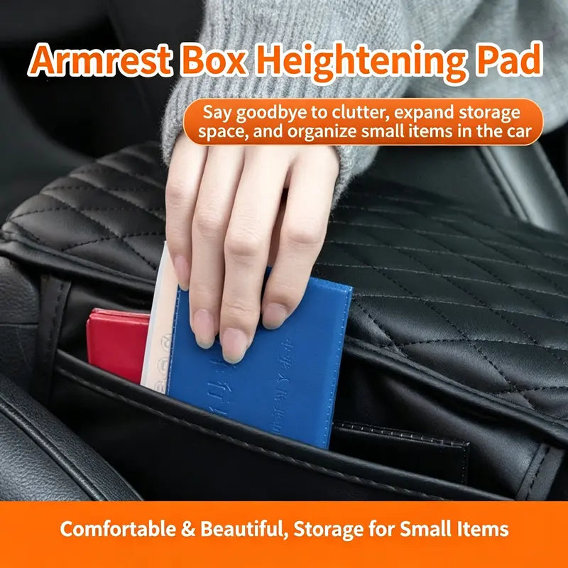 Ergonomic Memory Foam Car Armrest Cushion with Storage