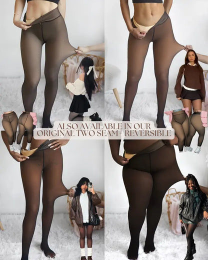 Fleece Lined Tights with Waist-Snatching Compression Band | Buy 1 Get 1 Free