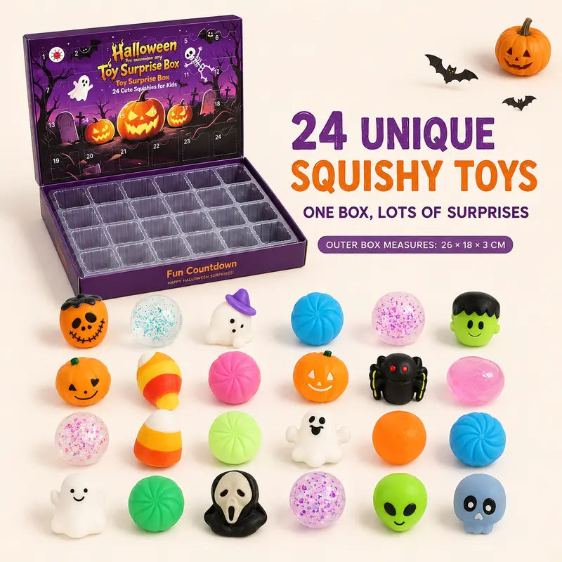 24-Day Halloween Squishy Advent Calendar Surprise Box