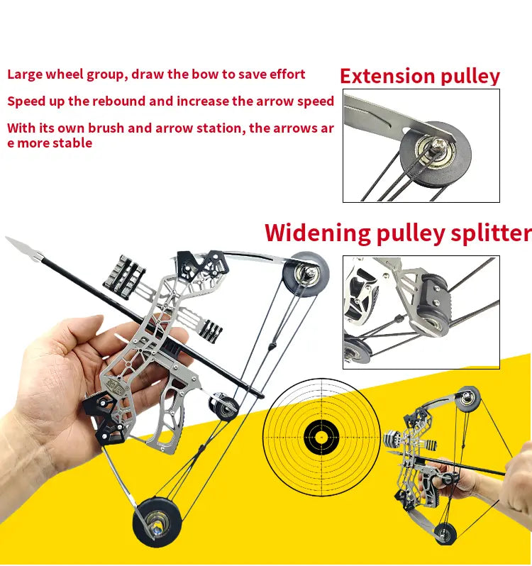 Pocket-Sized Precision All-Metal Mini Compound Bow