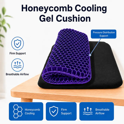 Ergonomic Gel Seat Cushion for Instant Back & Tailbone Pressure Relief