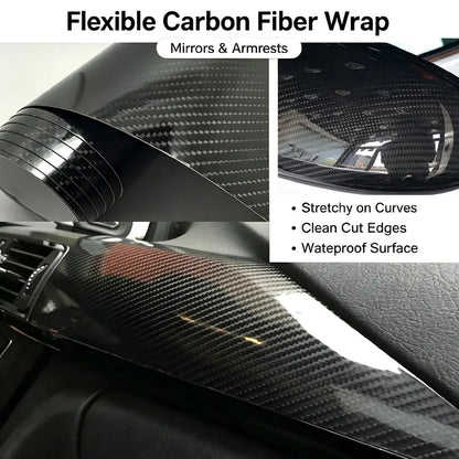 6D Ultra High-Gloss Carbon Fiber Vinyl Wrap Film