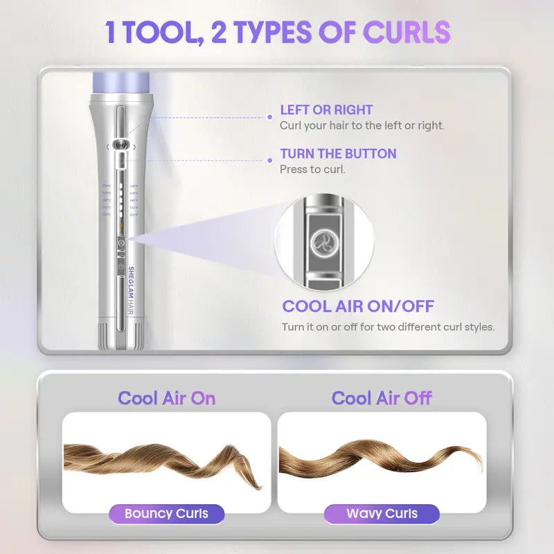 Effortless Auto-Rotating Airflow Styler for Long-Lasting Salon Curls