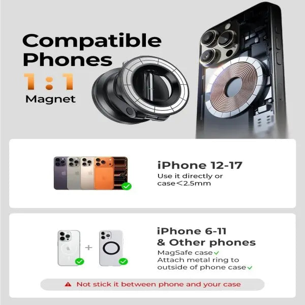Ultra-Strong Magnetic Vacuum Car Phone Mount | Buy 1 Get 1 Free