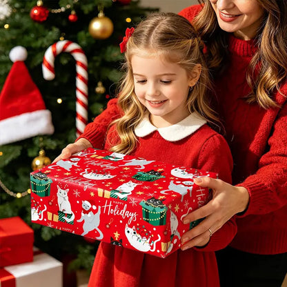 Reversible Christmas Gift Wrapping Paper Roll (17" x 120") | Buy 1 Get 1 Free