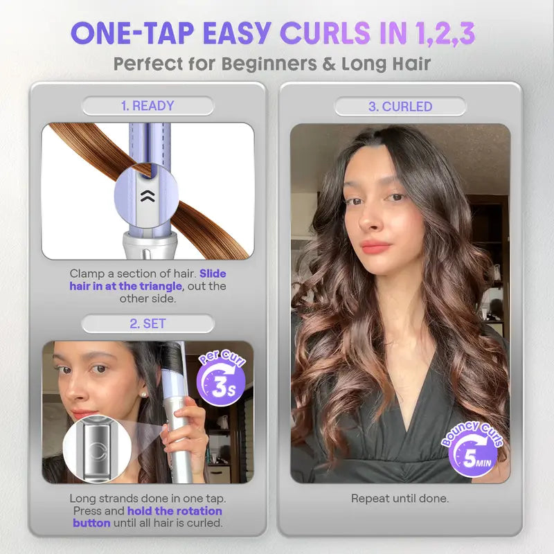 Effortless Auto-Rotating Airflow Styler for Long-Lasting Salon Curls