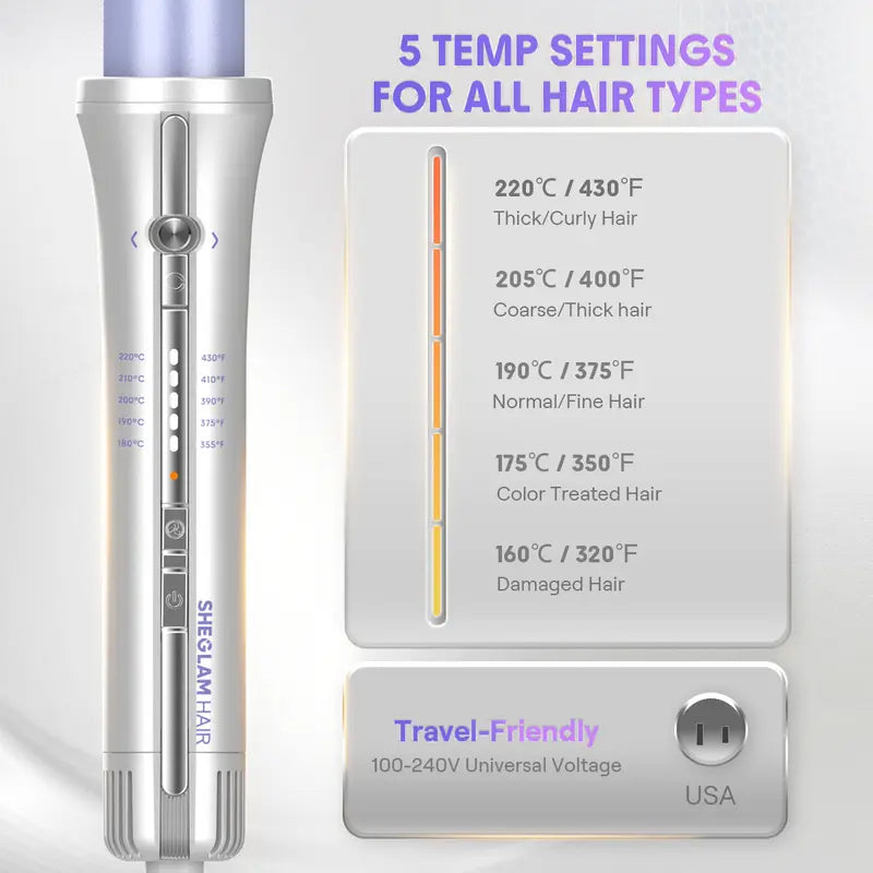 Effortless Auto-Rotating Airflow Styler for Long-Lasting Salon Curls