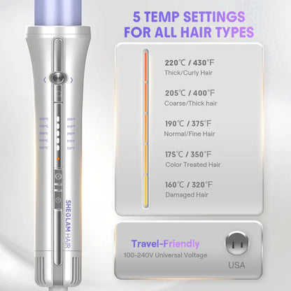 Effortless Auto-Rotating Airflow Styler for Long-Lasting Salon Curls