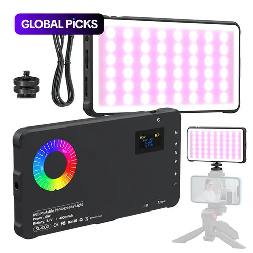 Portable Pocket RGB LED Video Light for Creator Studio