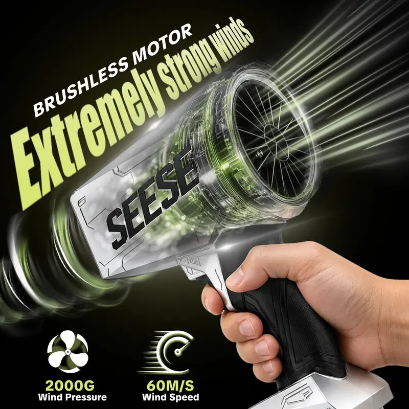 Ultra-Powerful Cordless Turbo Blower with 2000g Extreme Thrust Force