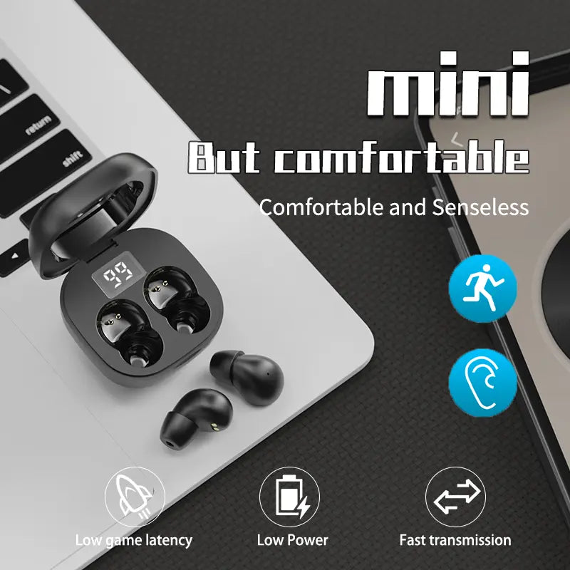 Ultra-Mini Invisible Sleep Earbuds — Zero Pressure for Side Sleepers & Instant Noise Blocking