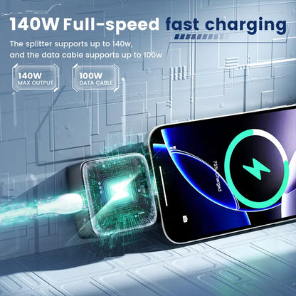 140W Auto Pop-Out Fast Charging Adapter for Safe Power