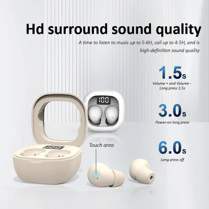 Ultra-Mini Invisible Sleep Earbuds — Zero Pressure for Side Sleepers & Instant Noise Blocking