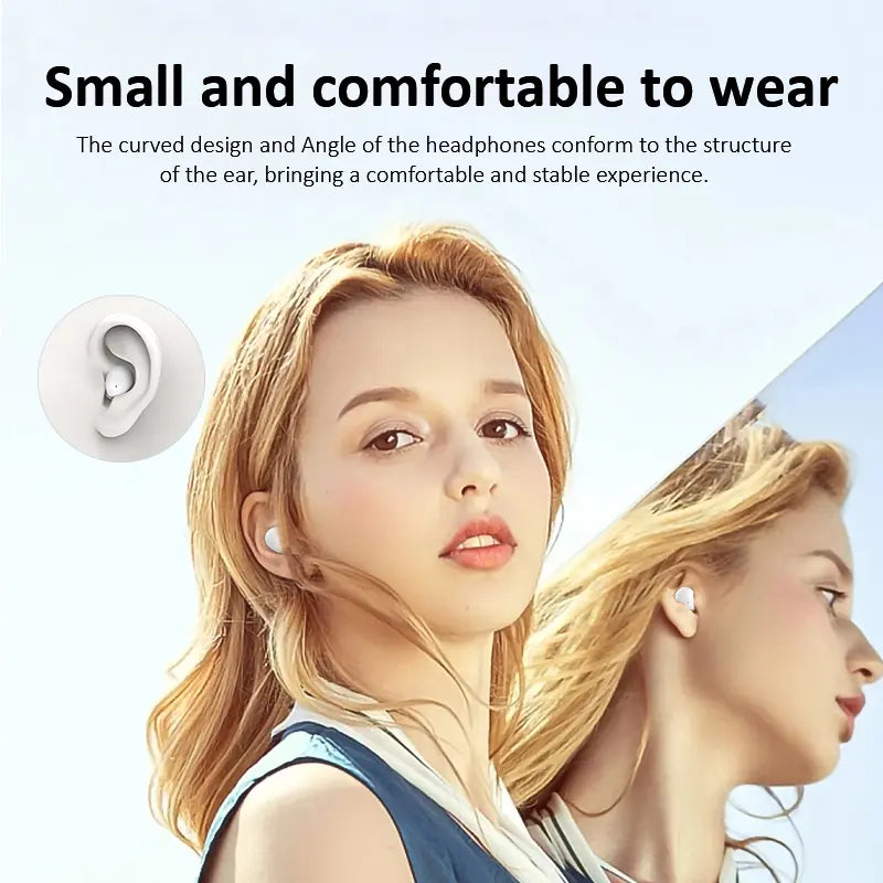 Ultra-Mini Invisible Sleep Earbuds — Zero Pressure for Side Sleepers & Instant Noise Blocking