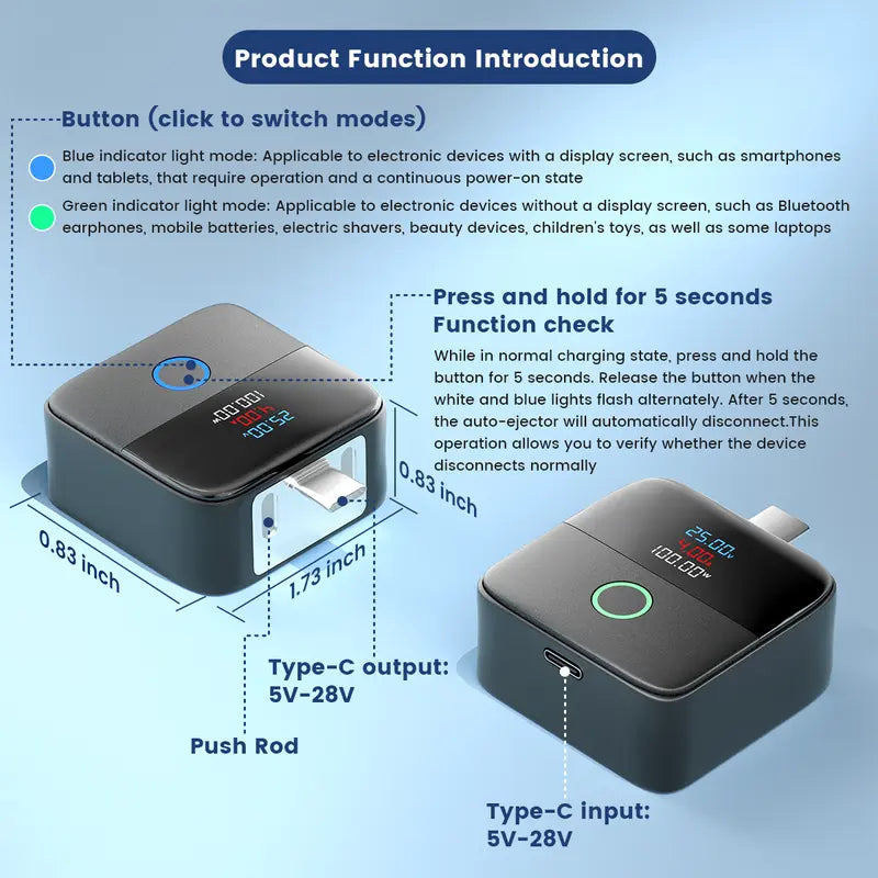 140W Auto Pop-Out Fast Charging Adapter for Safe Power