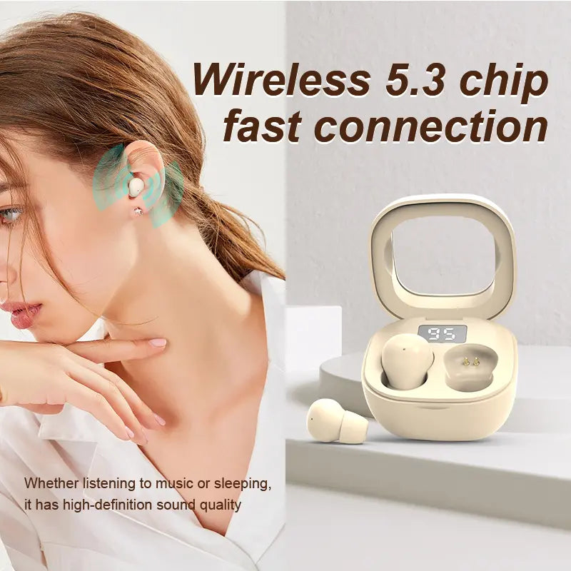 Ultra-Mini Invisible Sleep Earbuds — Zero Pressure for Side Sleepers & Instant Noise Blocking