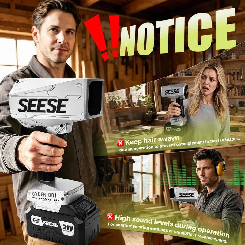 Ultra-Powerful Cordless Turbo Blower with 2000g Extreme Thrust Force
