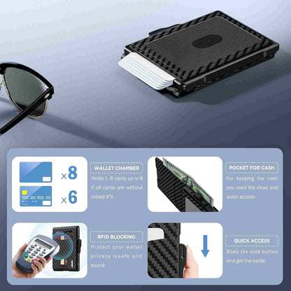 Smart Minimalist Pop-Up Wallet with RFID Blocking Protection