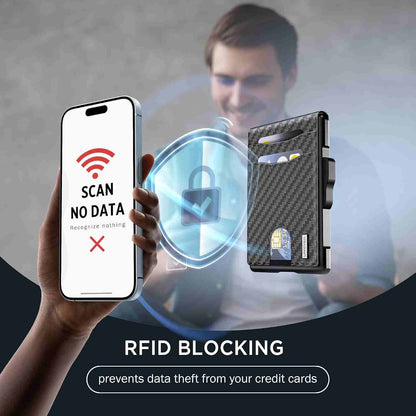 Smart Minimalist Pop-Up Wallet with RFID Blocking Protection