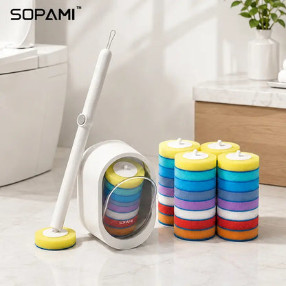 Disposable Toilet Cleaning Wand System with Pre-Loaded Refills