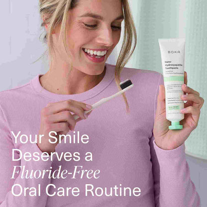 Nano-hydroxyapatite toothpaste: remineralizes enamel, relieves sensitivity, fluoride-free.