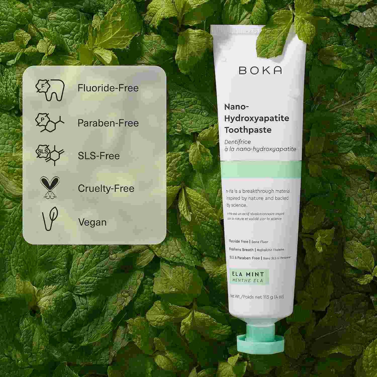 Nano-hydroxyapatite toothpaste: remineralizes enamel, relieves sensitivity, fluoride-free.