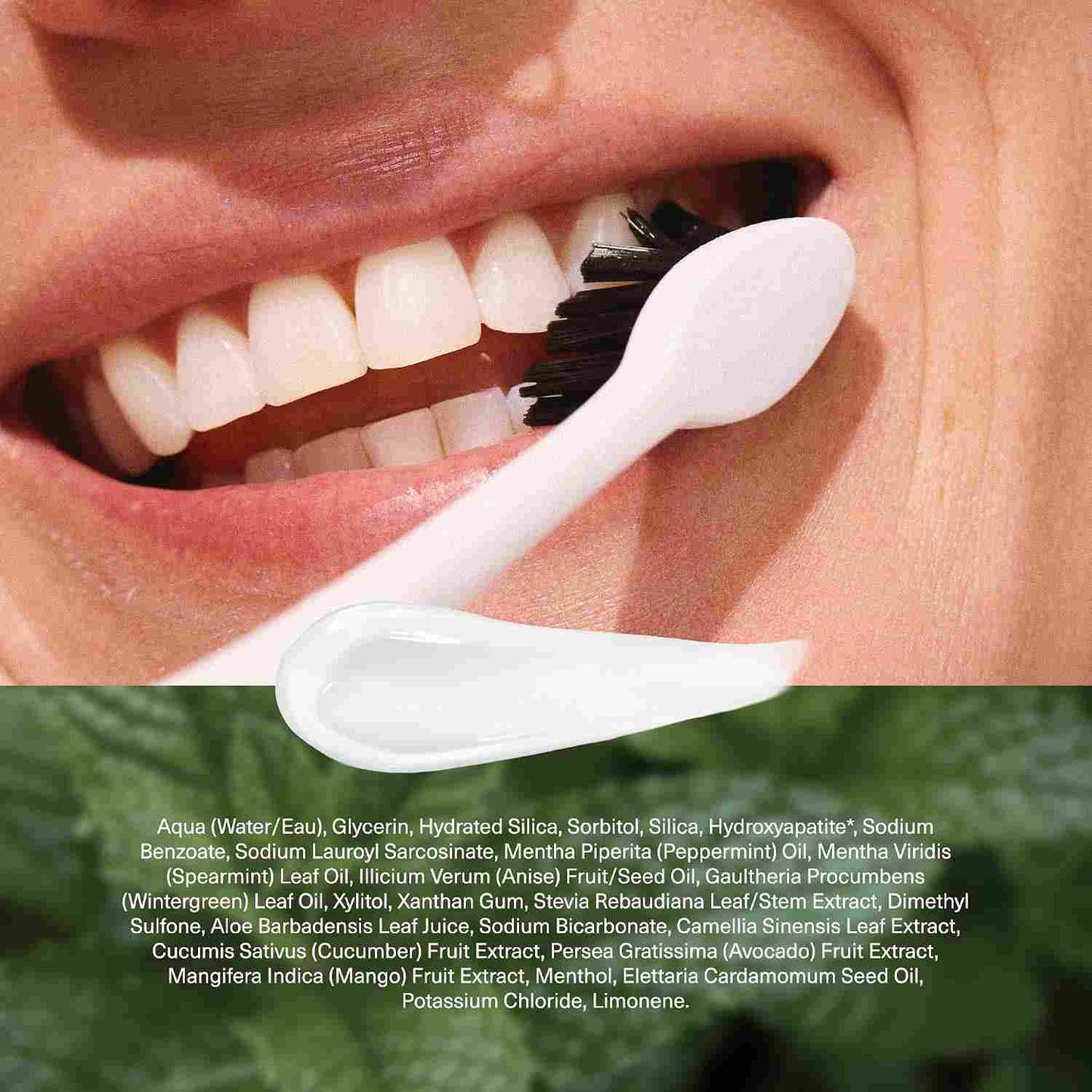 Nano-hydroxyapatite toothpaste: remineralizes enamel, relieves sensitivity, fluoride-free.