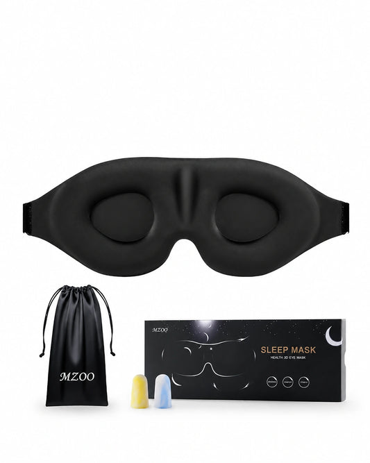 3D Contoured 100% Light Blocking Sleep Mask | 2 Pack per Set