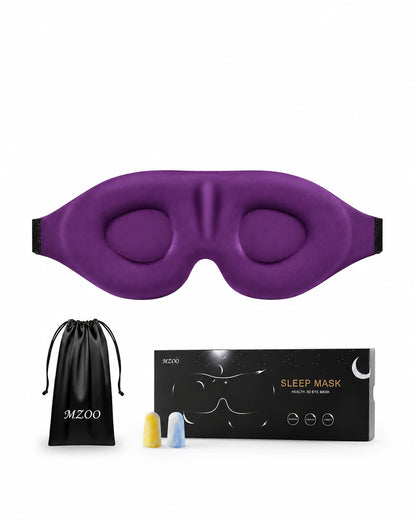 3D Contoured 100% Light Blocking Sleep Mask | 2 Pack per Set